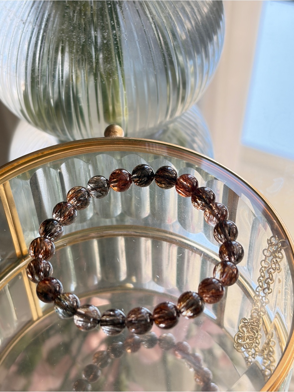 Natural Rutilated quartz bracelet